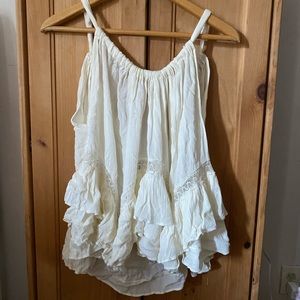 Free people ruffled top NWOT